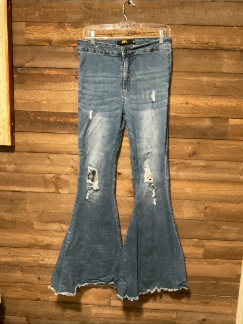 Lucky & Blessed Women’s Flare Distressed Jeans Size 10